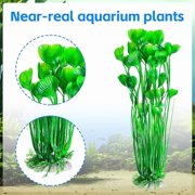 Finaqua 7-Pack Realistic Artificial Aquarium Plants, Plastic Grass Decor for Freshwater & Saltwater, Fit All Tank Sizes