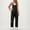 Black, variant on Olyvenn Jumpsuit for Women Dressy Casual Loose Sleeveless Spaghetti Strap Stretchy Wide Leg Long Pant Romper With Pockets Black XXXL