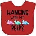 thumbnail image 3 of Inktastic Easter Hanging with My Peeps Pastel Bunnies Boys or Girls Baby Bib, 3 of 4