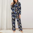 thumbnail image 2 of Kdxio Astronauts in sport Women's Pajama Sets Long Sleeve Button Down Sleepwear Nightwear Soft Pjs Lounge Sets-XX-Large, 2 of 7