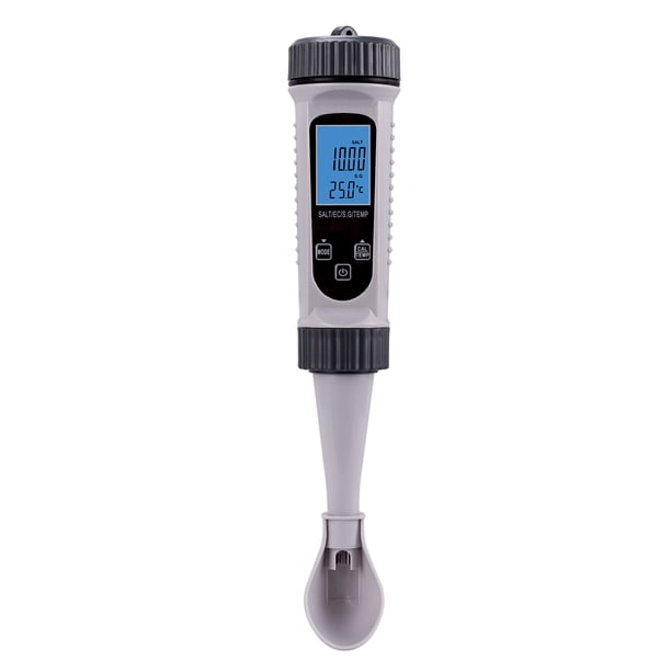 Probador de agua digital 4 en 1 SALT SG Medidor de temperatura de alta precisión