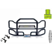 Full Front Bumper Grille Deer Moose Brush Guard Black - No Fog Compatible with T680 Next Gen 2022 