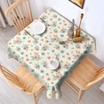 thumbnail image 2 of Pioneer Flower Floral Print Pattern Square Tablecloth, Waterproof Wipeable Spillproof Washable Table Cover for Home Kitchen Party Decor, 52"x52", 2 of 6