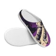 thumbnail image 3 of Disketp Astronaut Floating purple Space Women's Men's Slippers Plush Slip-On House Slipper for Winter Indoor Soft Cushion Non-slip Fluffy Slides Slippers-8, 3 of 7