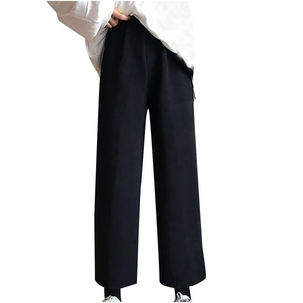 jovati Wide Leg Pants for Women High Waist Fashion Women Casual Solid Loose  High Waist Ladies Wide Leg Pants Long Pants 