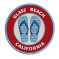 thumbnail image 1 of Glass Beach, California 3.5 Inch Iron Or Sew On Embroidered Fabric Badge Patch Ocean Beach, Salt Life Iconic Series, 1 of 2