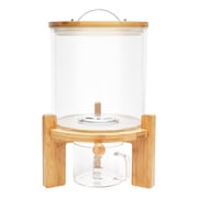 Peakora Bamboo Cereal Dispenser Cereal Containers Storage Cereal Dispenser for Pantry Organization and Storage Organization and Storage Natural