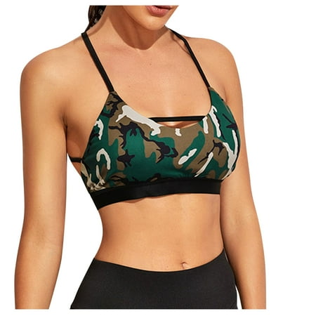 yunLCZ High Impact Strappy Yoga Workout Bra Women Fashion Back Strap Workout Sport Yoga Underwear Bras Lingerie