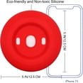 thumbnail image 3 of Cubierta de placa de pared compatible con termostato, kit de ajuste de soporte de montaje de silicona resistente a huellas dactilares para termostato Nest, diseño complementario, placa posterior de fácil instalación para el hogar (rojo) ER, 3 of 5