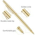thumbnail image 4 of Qianfeng Slim Gold Pens Ballpoint Pen Black Ink 1 mm, 6 Pcs, Business Office Supplies, 4 of 9