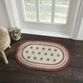 thumbnail image 3 of VHC Brands Celebration Braided Jute Rug, Non-Skid Pad, Door Mat, Rectangle, Red Creme Blue, 20x30, 3 of 4