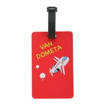 Unique Bargains 1 Pc Cartoon Letter Airplane Luggage Tag for Travel Red