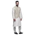 thumbnail image 2 of Atasi Indian Traditional Kurta Churidar Pajama Set With Nehru Jacket For Men, 2 of 3