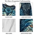 thumbnail image 4 of luoweisi Men's Beach Shorts Quick Dry Swim Trunks with Mesh Lining Wolf S, 4 of 5