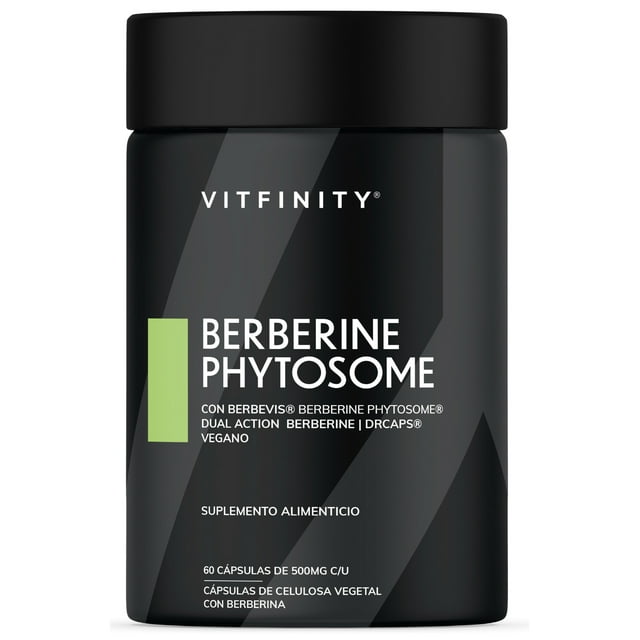 Berberina 1000mg Vitfinity | 10X Absorción con Berbevis® Phytosome® | Fórmula Dual Action HCL | 60 Cápsulas