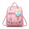 thumbnail image 1 of Mochila de cuero para niñas, minibolso de hombro acolchado de moda para adolescentes, tamaño pequeño, 1 of 5