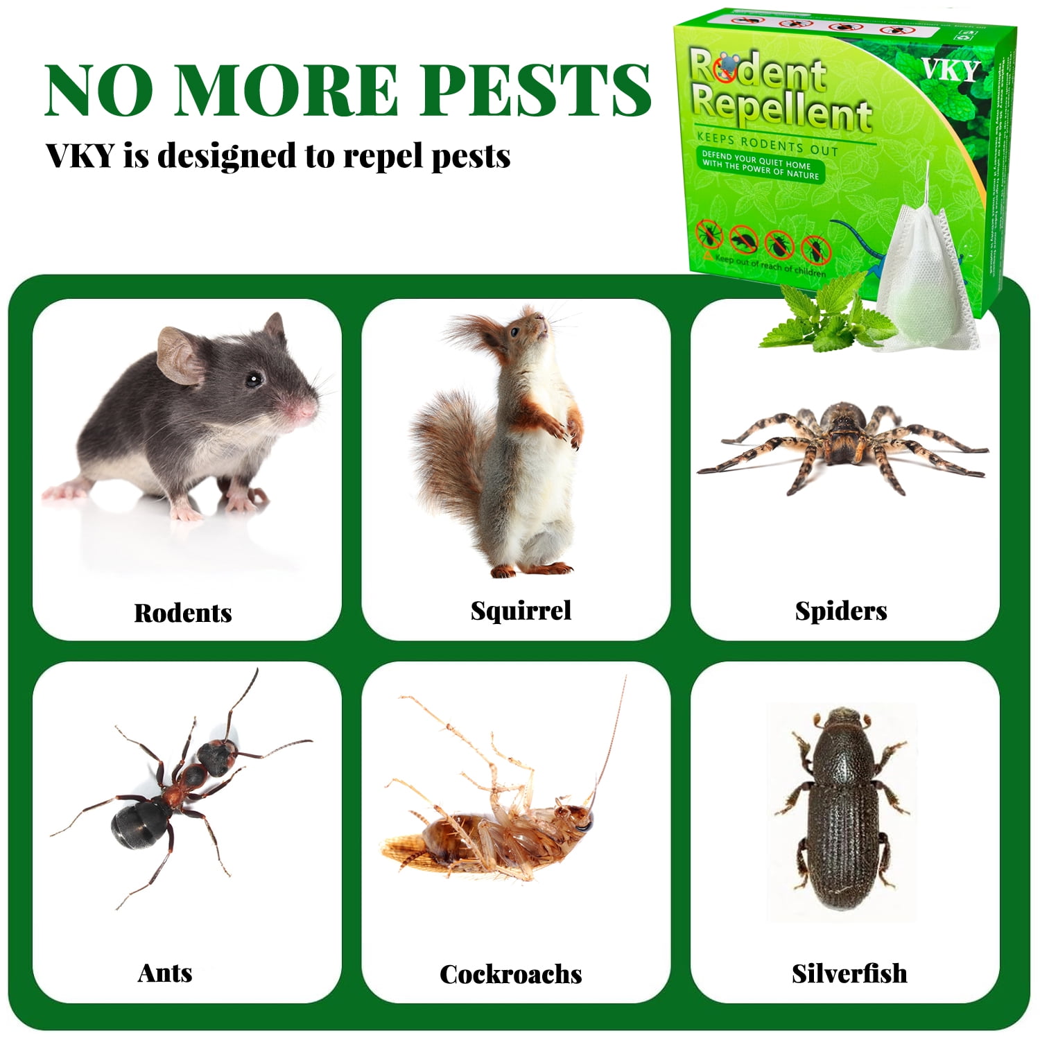 RodentRepellent with Peppermint Oil - Mouse, Squirrel & Rat Deterrent for Car Engines, Garage, Attic - Long-Lasting Mole/Mice Control Indoor & Outdoor - Safe vs Moth Balls & Traps (20 Pack)