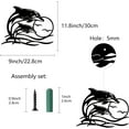 thumbnail image 2 of Dolin Sunset Metal Wall Art Coastal Seagull Black Iron Wall Silhouette Decor Modern Abstract Hanging Sculpture Ornament Art Plaque for Hotel Bedroom Housewarming Gifts 11.8 x 9 inch 1pc, 2 of 9