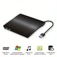 thumbnail image 1 of JUNWELL Portable External DVD Drive - CD & DVD Drives for Laptop Desktop PC Windows Linux Mac IOS - USB 3.0 Type-C Compatible CD/DVD Player with Fast Data Transfer and Plug-and-Play Funct, 1 of 6