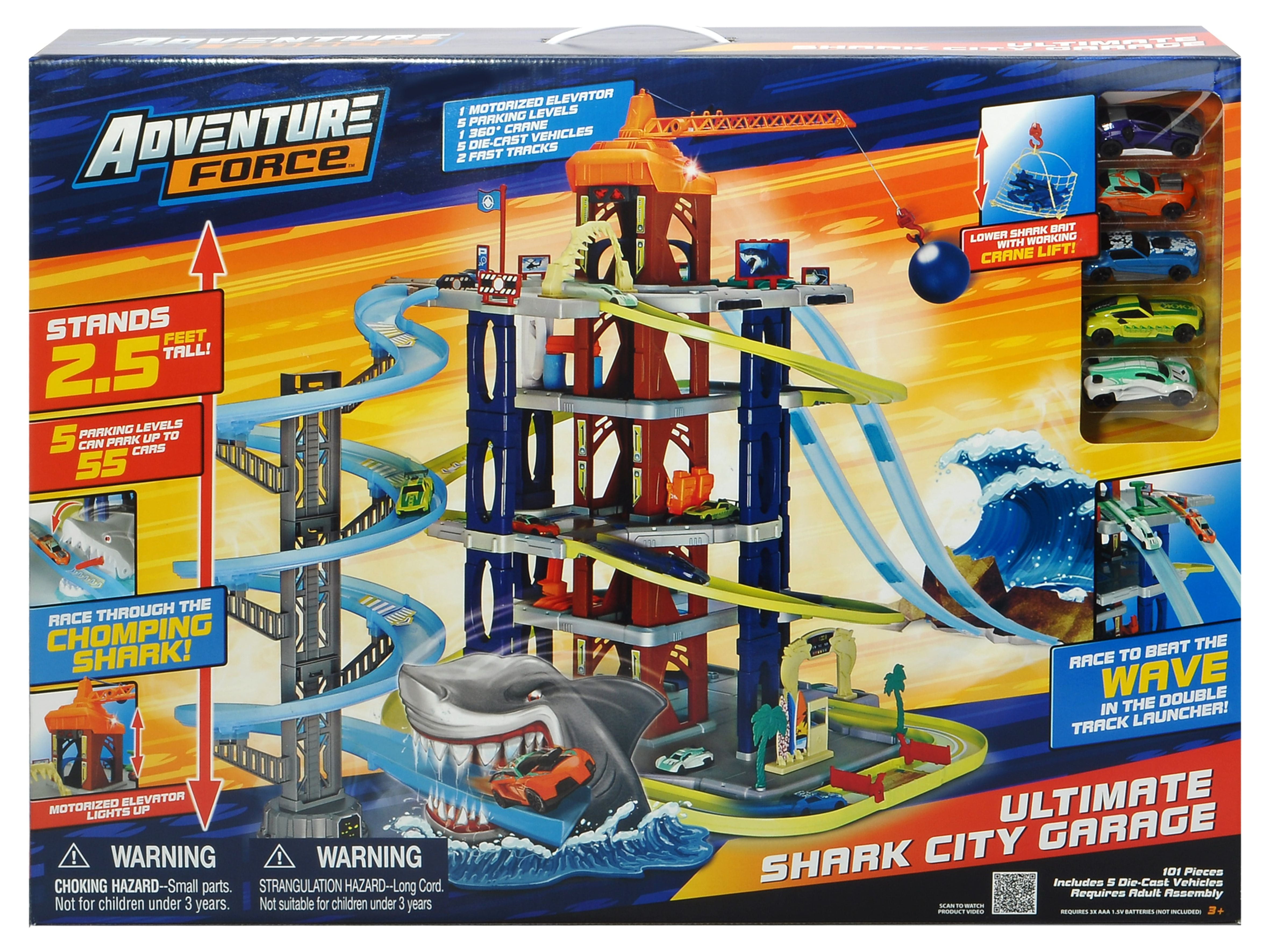 Hot Wheels City Ultimate Garage with Shark Attack Car Toy Play Set Kids  Gift New 887961639902