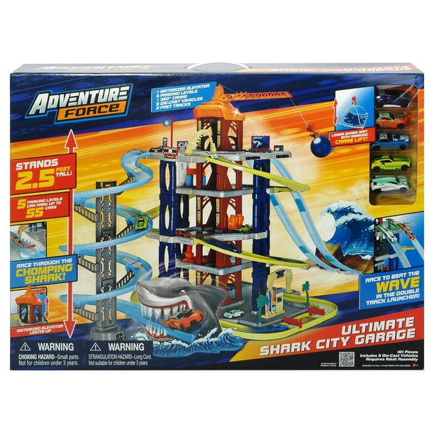 Adventure Force Shark City Garage Playset for Indoor Play
