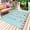 Blue, variant on Pink Alphabet Outdoor Rug for Patio/Deck/Porch, Non-Slip Large Area Rug 5 x 8 Ft, Cartoon Colorful Animals Letter Crayon Indoor Outdoor Rugs Washable Area Rugs, Reversible Camping Rug Carpet Runner