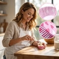 thumbnail image 4 of Pack Of 100 Thickened Non-Stick Baking Cup Liners, Greaseproof & Heat-Resistant Paper Holders, Beautiful Flower Printed Muffin Wrappers For Making Snow Skin Mooncakes, Cupcakes,, 4 of 6