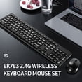 thumbnail image 2 of Combo FUDE EK783 2.4G Teclado inalámbrico y mouse Combo Juego de teclado y mouse portátil Plug and Play de bajo ruido para juegos de oficina Negro FUDE Combo, 2 of 2