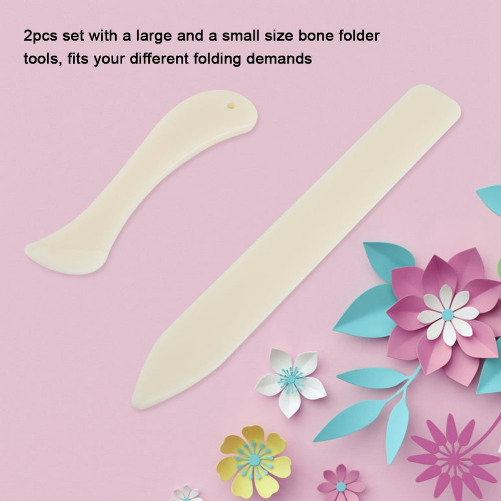 EOTVIA 2PCS/Set White Bone Folder Paper Creaser Tool Scoring Folding