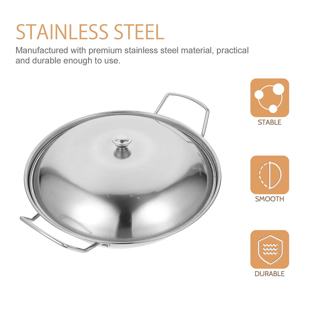 RENACLIPY Stainless Steel Cookware Set with Double Handles for Hot Pot, Cooking Pots and Pans, Kitchen Cookware, 1 Set