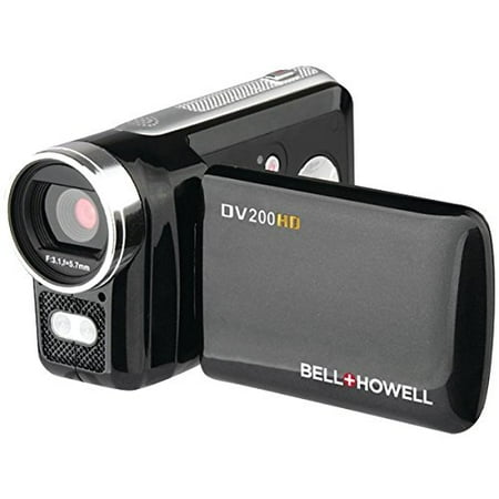 Bell & Howell ELBDV200HDB Bell & Howell DV200HD Digital Camcorder, 1280 x 720p HD Video Resolution, 4x Digital Zoom