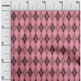 thumbnail image 1 of oneOone Cotton Poplin Twill Medium Pink Fabric Argyle Check Diy Clothing Quilting Fabric Print Fabric By Yard 56 Inches Wide, 1 of 2