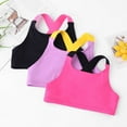 thumbnail image 6 of GYRATEDREAM Girls Sprots Bra Seamless Training Bra Girls Dance Yoga Run Tank Racerback Crop Sleeveless Sprots Top for 8-9 Years, 6 of 6