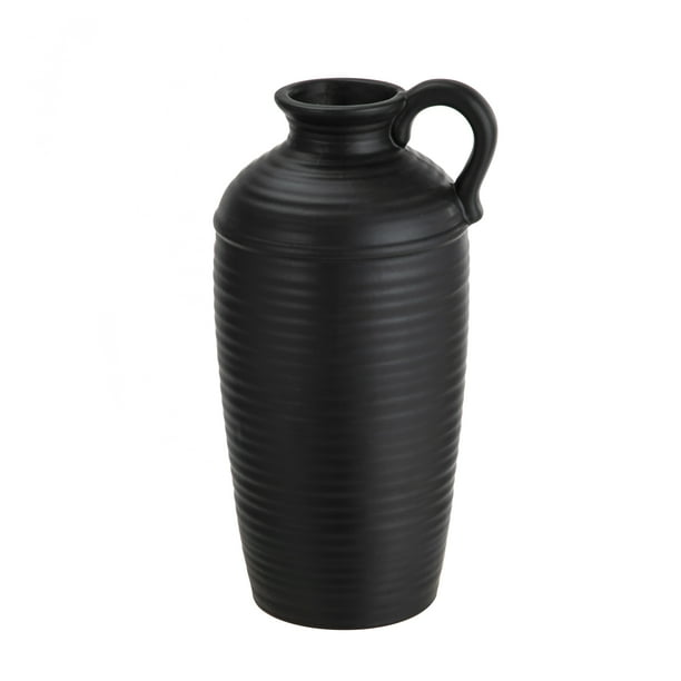 Mainstays Solid Black Ceramic Decorative Jug with Handle, 5.23"L x 4.8 ...