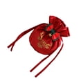 thumbnail image 2 of Bewildely Bolsa de almacenamiento de frutas de Feliz Navidad con bolsas de regalo con cordón, bolsa de fiesta, paquete de decoración, Kits de decoración para fiestas Vino Tinto Tipo 2, 2 of 6