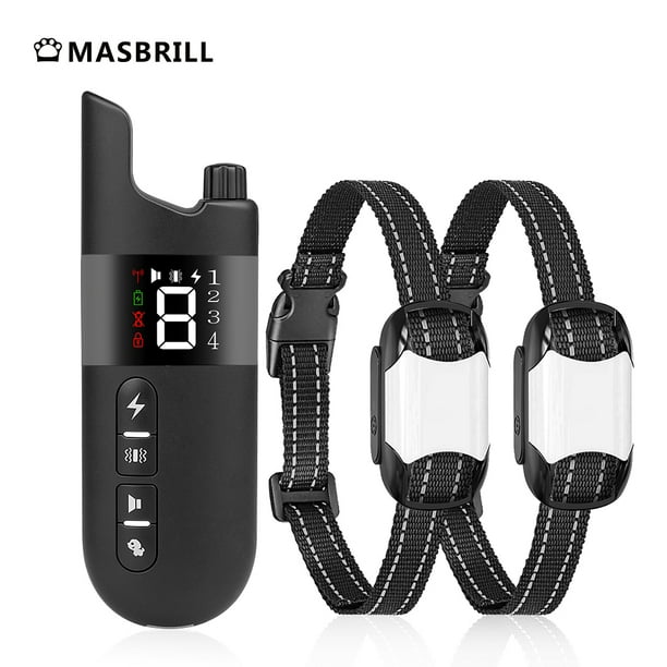 MASBRILL Dog Training Shock Collar for 2 Dogs, Waterproof Rechargeable