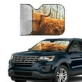 thumbnail image 4 of Bingfone Yak Car Windshield Sun Shade Protector Keep Your Vehicle Cool Sun Shield Visor Cover Foldable For Car Truck Suv-Medium, 4 of 9