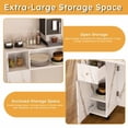 thumbnail image 5 of Multifunctional Folding Dining Table with Wall-Mounted Sideboard, Built-in Power Outlets & Storage for Small Apartments, White, 5 of 11
