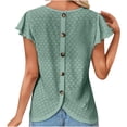 thumbnail image 4 of LOVZFMLL Hauts d'Été pour Femmes T-shirt à Manches Courtes Col Rond, 4 of 8