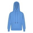 thumbnail image 3 of YONGHS Kids Boys Girls Long Sleeve Hoodie Drawstring Sweatshirt Top with Pocket Activewear Light Blue 5-6, 3 of 7