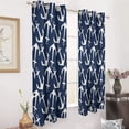 thumbnail image 3 of Anchor Nautical Steamboat Window Blackout Curtain 3d Printed Blackout Curtain Bedroom Living Room Hotel Window 2 Panel Shade, 3 of 6