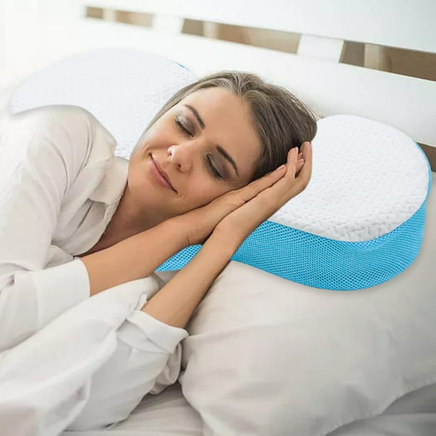 Almohada cervical de espuma viscoelastica Almohadas para dormir comodas y suaves para la cama del contorno del cuello jinwen almohada cervical Walmart en linea