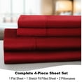thumbnail image 5 of BedTite 300 Thread Count Cotton 4-Piece Queen Sheet Set - Burgundy, 5 of 7