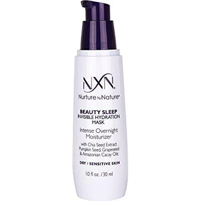 nxn beauty sleep invisible overnight face mask, super hydrating formula, natural & organic anti-aging for dry / sensitive skin, 1 fl oz. / 30
