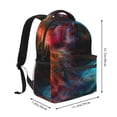 thumbnail image 2 of Fotbe Neon Spectrum Cat Portrait Mochila Casual con Estampado para Escuela, Viajes y Actividades al Aire Libre - Duradera, Ligera y Cómoda, 2 of 5