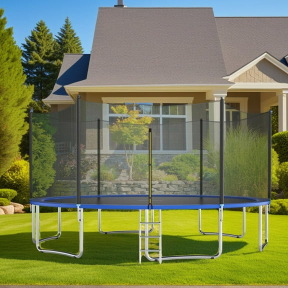 Resenkos Bounce Trampoline Replacement Safety Enclosure Net,Trampoline Safety Replacement Protection Enclosure Net-16 ft