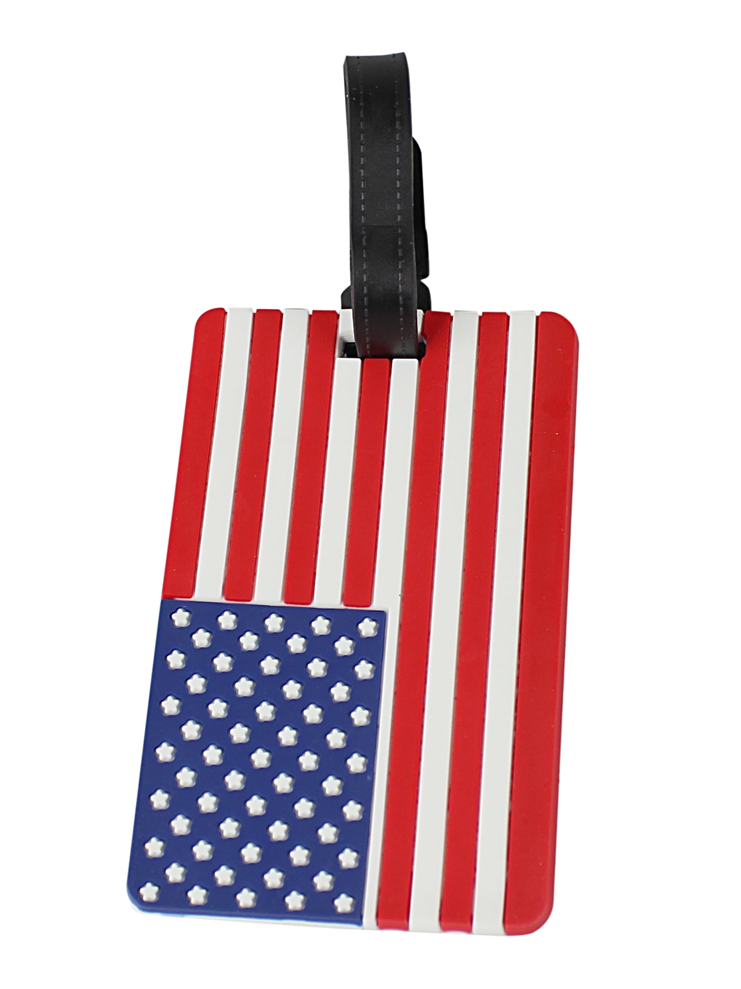 american flag luggage tag