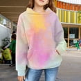 thumbnail image 2 of YunPes Girls Sweatshirt Winter Tie Dye Retro Print Sweatshirt Long Sleeve Comfortable Cute Sweatshirt Brand Hoodies, 2 of 7