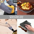 thumbnail image 2 of Oven Mitts and Pot Holders Set 6 Pieces, 500°F Heat Resistant Extra Long Kitchen Oven Gloves with Non-Slip Silicone Grip, Flexible BBQ Mitts for Cooking Baking Grilling, Grey, 2 of 7