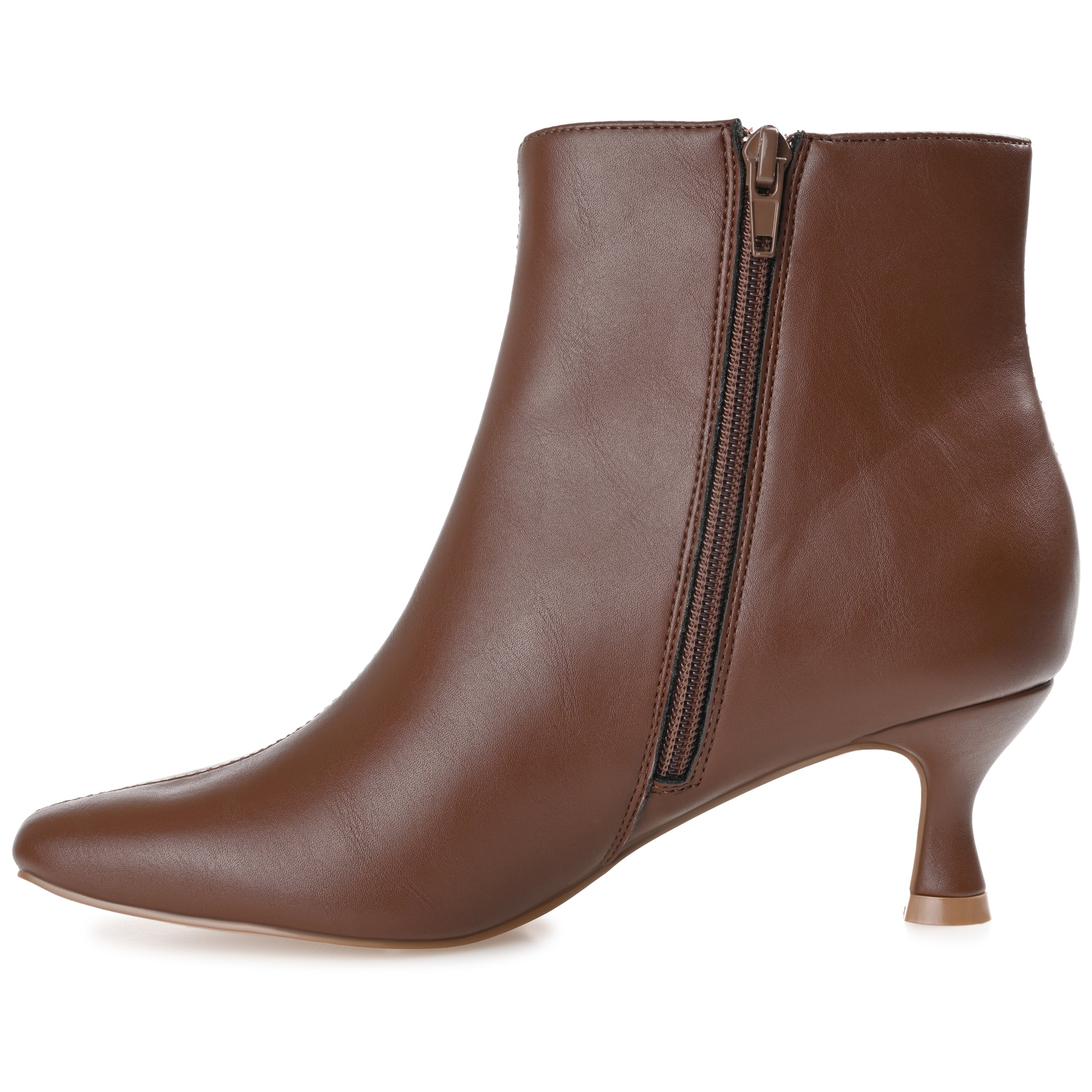 Journee Womens Kelssa Square Toe Kitten Heel Ankle Booties, Widths Available